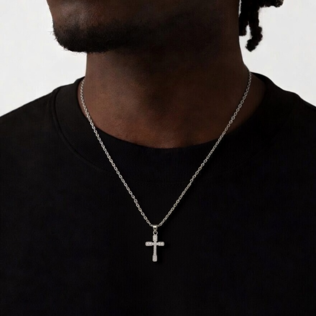 Iced Out Cross Pendant
